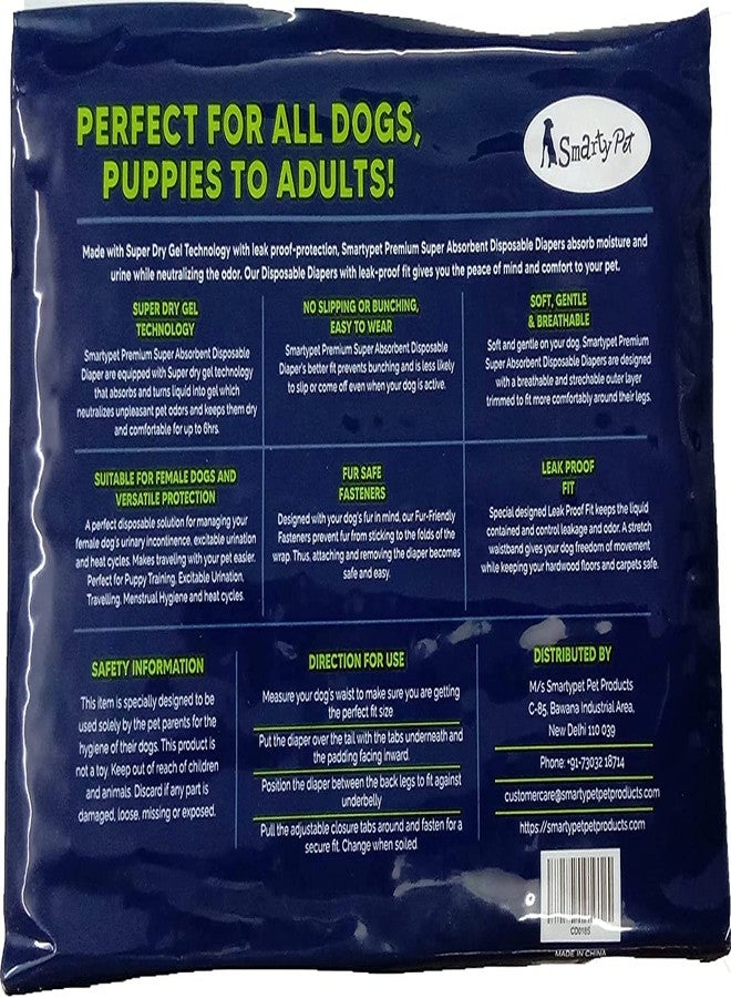 Petlicious & More Smarty Pet Disposable Pet Diapers for Large Breed & Extra Large Breed Dogs (Size - Extra Large, 320mm x 520mm, Pack of 12 Pcs) - Image 2